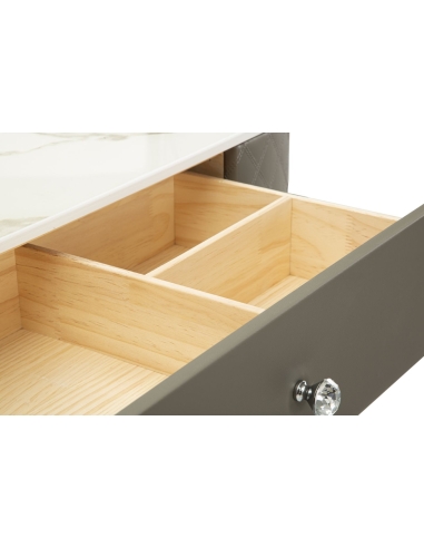 Dressing table SHARON grey and silver – drawer detail