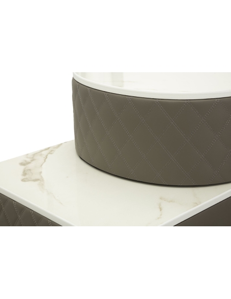 Dressing table SHARON grey and silver – upholstery detail