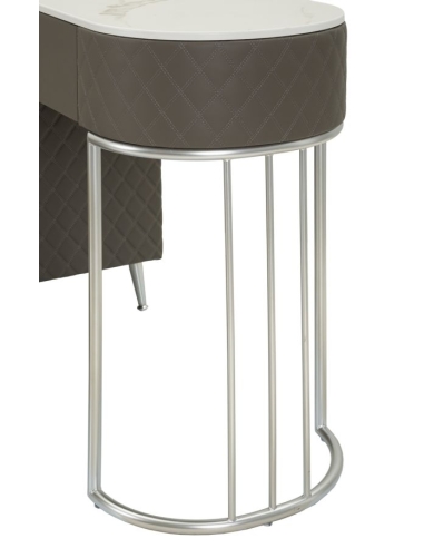 Dressing table SHARON grey and silver – leg detail