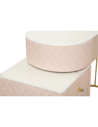Dressing table SHARON pink and gold – upholstery detail