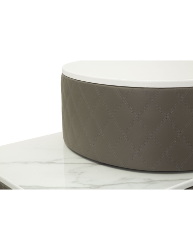 Dressing table SHARON grey and gold – upholstery detail