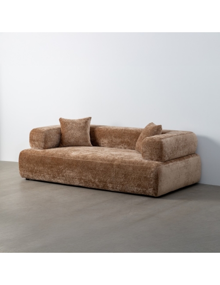 Sofá bege compacto IXIA com braços largos - image 4