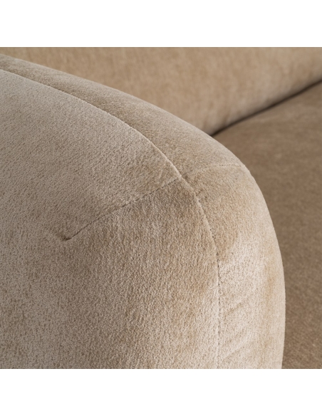Sofá beige IXIA de tres plazas con brazos curvos - image 5
