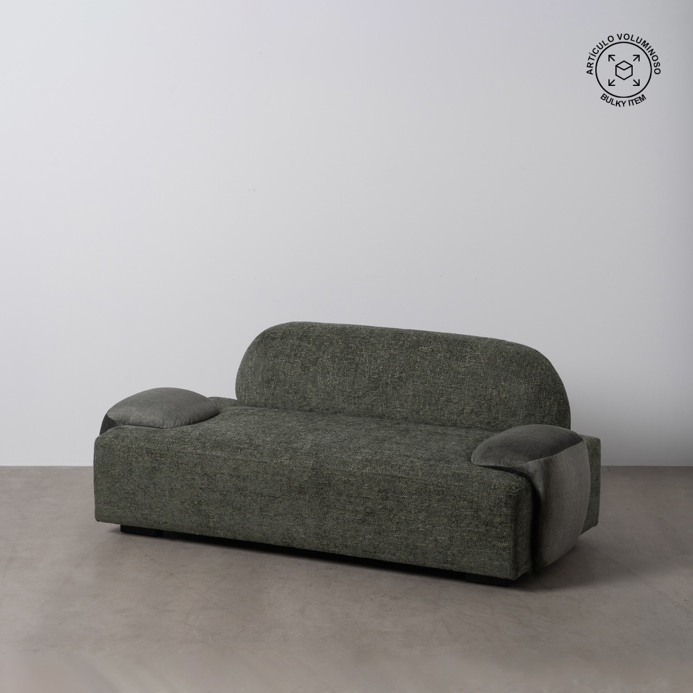 Groene IXIA bank met gebogen rug en lage armleuningen - image 4