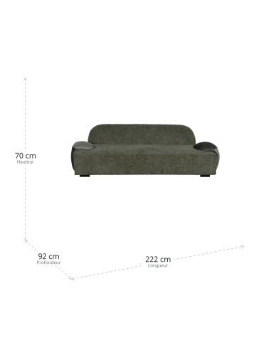 Großes grünes IXIA Sofa mit langer gebogener Lehne - image 3