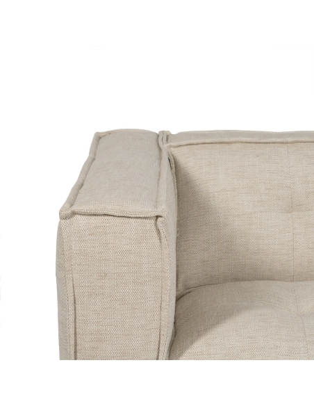 IXIA SIBARIS beige three-seat sofa with tufted upholstery - image 6