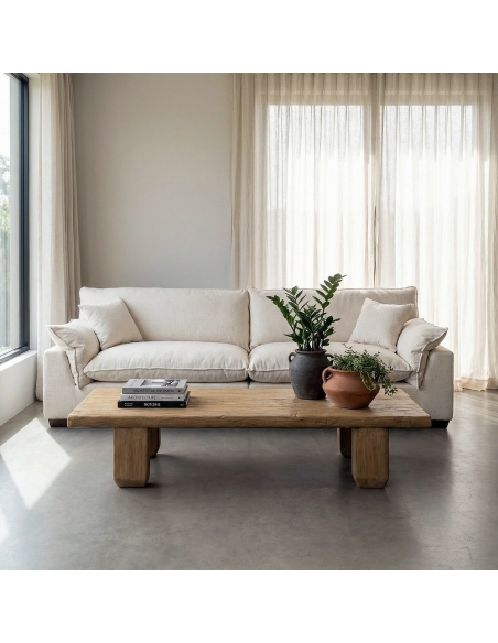 Large cream IXIA four-seat sofa with paired cushions - image 2