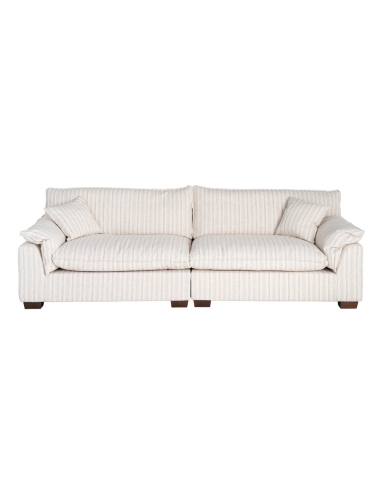 Großes cremefarben gestreiftes IXIA Viersitzer-Sofa - image 1