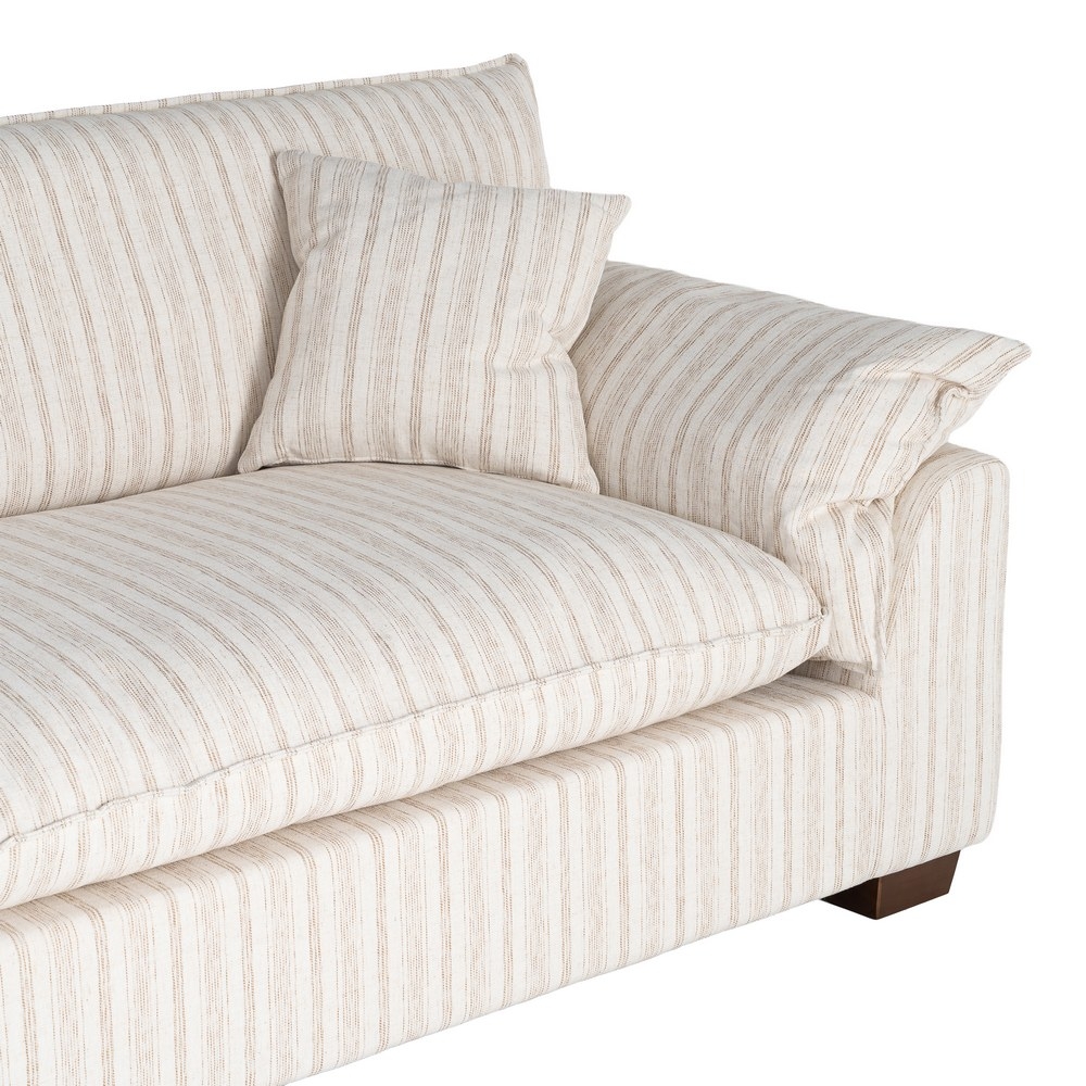 Large cream striped IXIA four-seat sofa - image 6