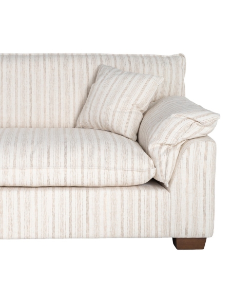 Großes cremefarben gestreiftes IXIA Viersitzer-Sofa - image 8