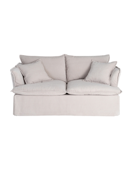 IXIA cream two-seat sofa with fully covered base - image 1