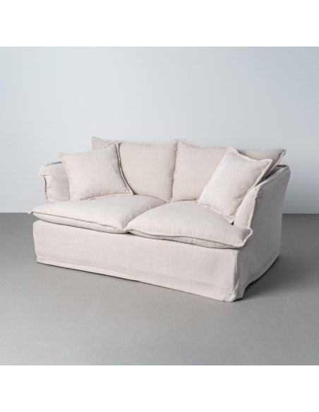 IXIA cream two-seat sofa with fully covered base - image 2