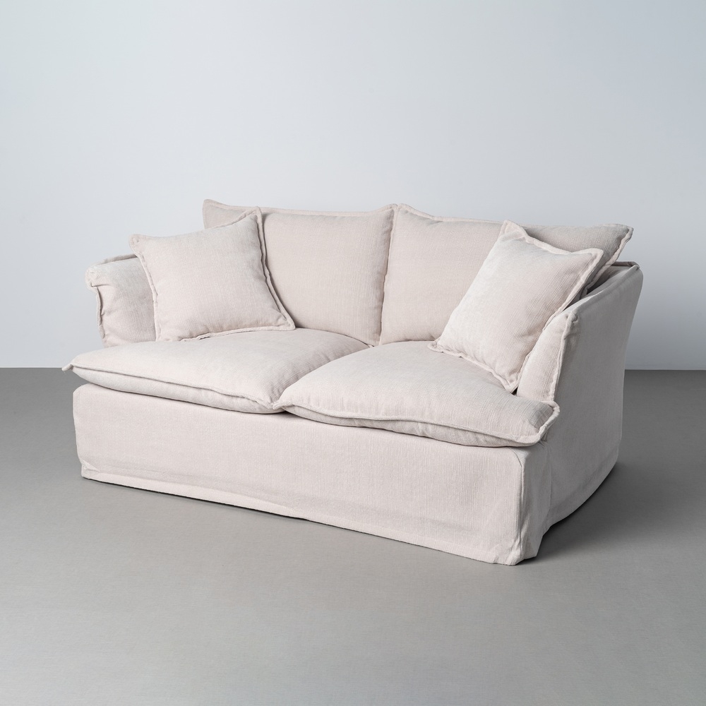 IXIA cream two-seat sofa with fully covered base - image 2