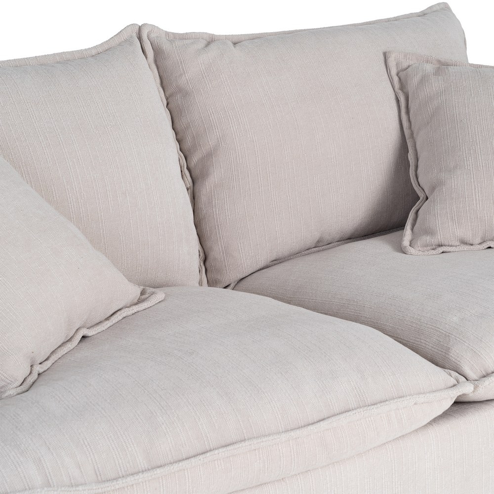 Crèmekleurige IXIA tweezitsbank met beklede basis - image 8