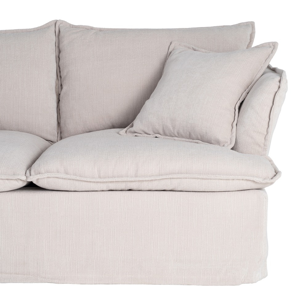 Crèmekleurige IXIA tweezitsbank met beklede basis - image 9