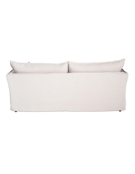 Large cream IXIA three-seat sofa with piped cushions - image 4