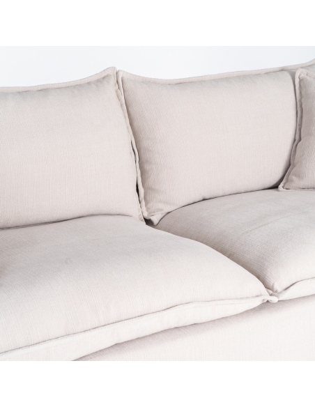 Großes cremefarbenes IXIA Dreisitzer-Sofa mit Keder - image 7