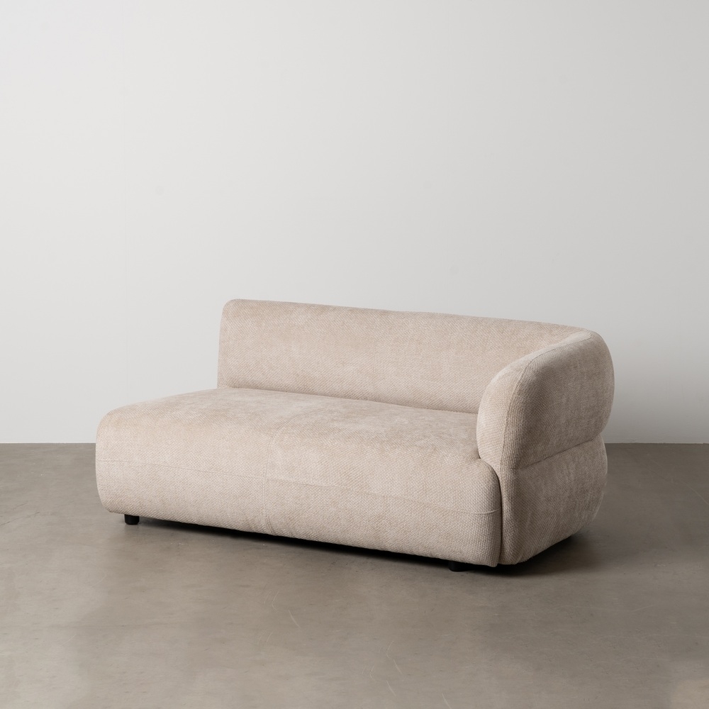 IXIA beige right-hand sofa module with rounded arm - image 2