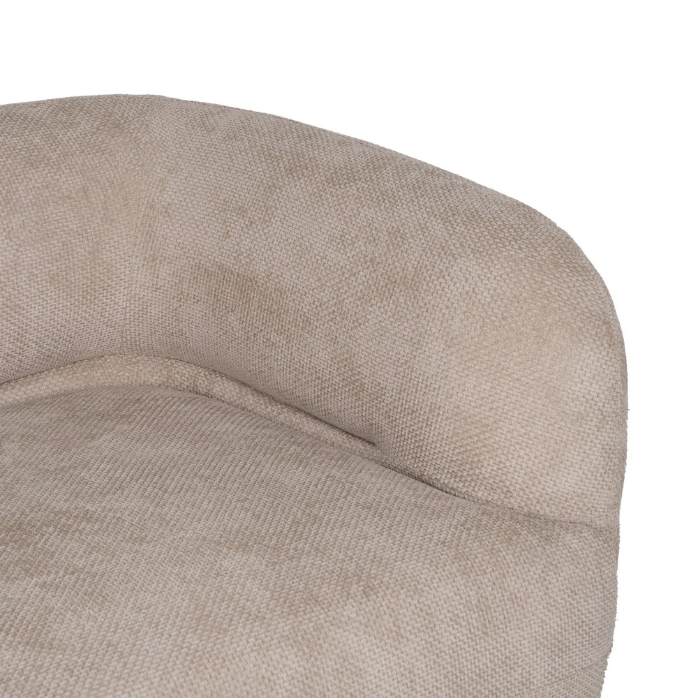 IXIA beige right-hand sofa module with rounded arm - image 8
