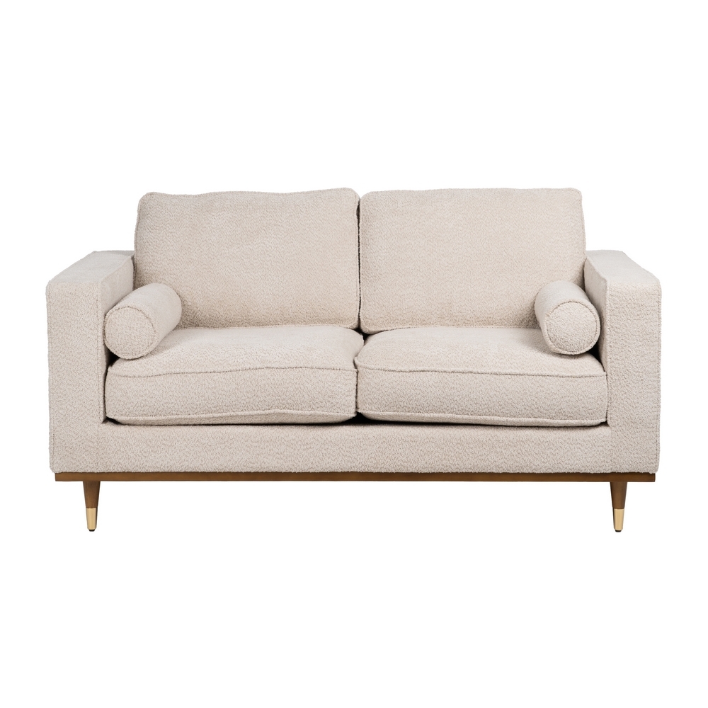IXIA beige two-seat sofa with tapered wooden legs - image 1