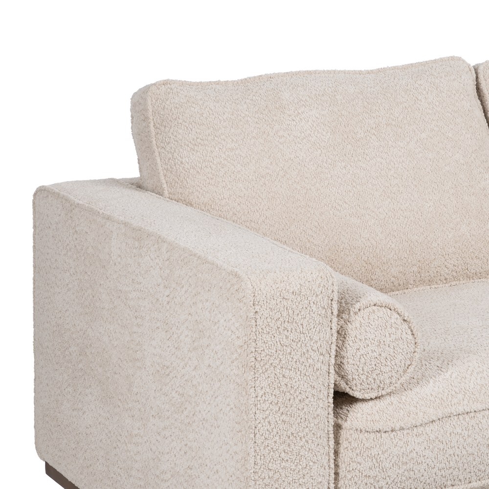 Sofá beige IXIA de dos plazas con patas de madera - image 6