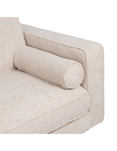 Beige IXIA tweezitsbank met taps toelopende houten poten - image 9