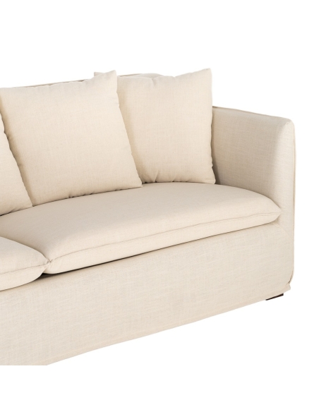 Sofá beige IXIA de tres plazas con cojines amplios - image 6