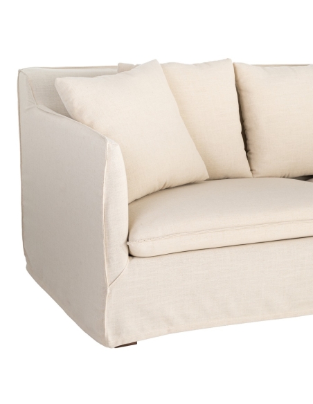 IXIA beige three-seat sofa with generous cushions - image 7
