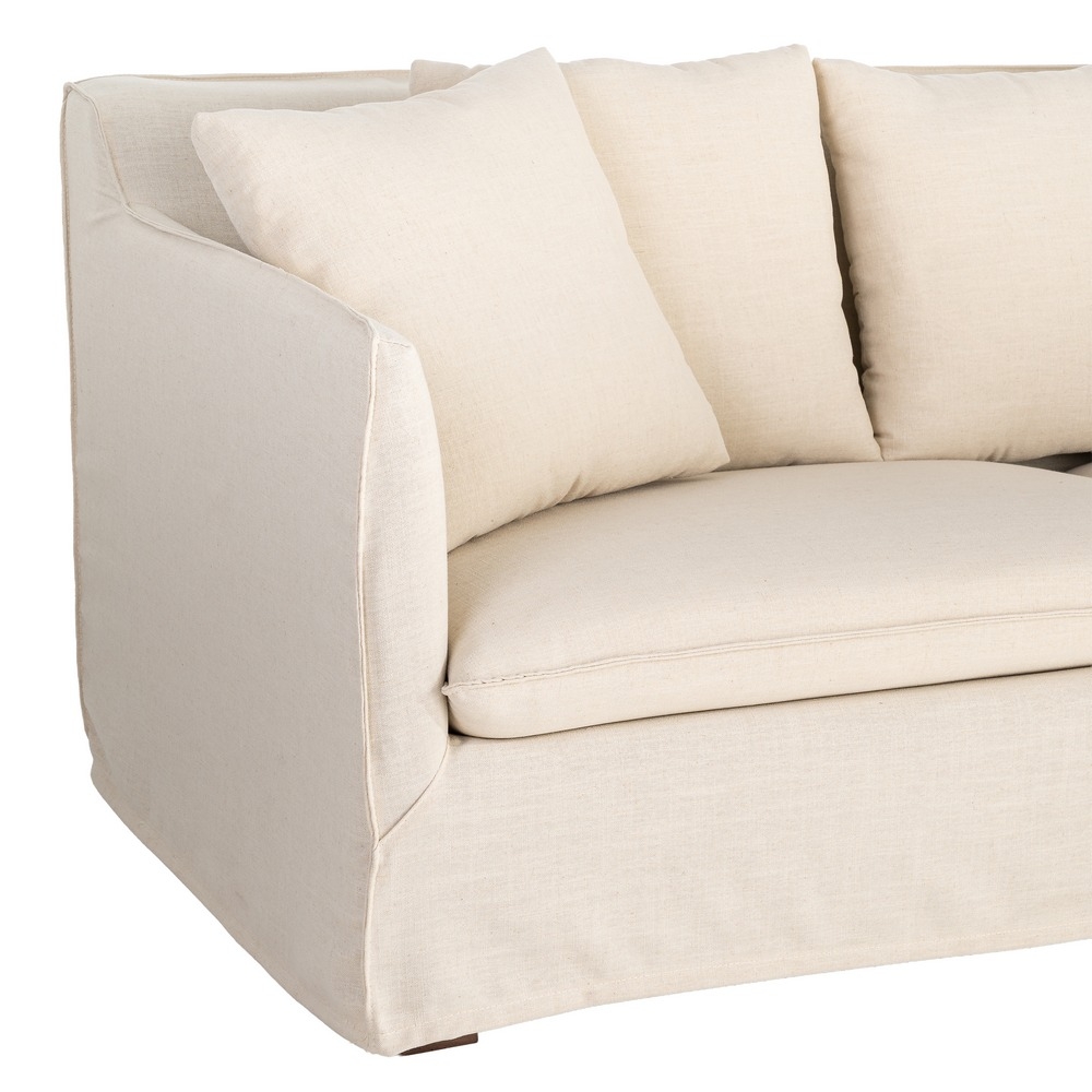 Sofá beige IXIA de tres plazas con cojines amplios - image 7