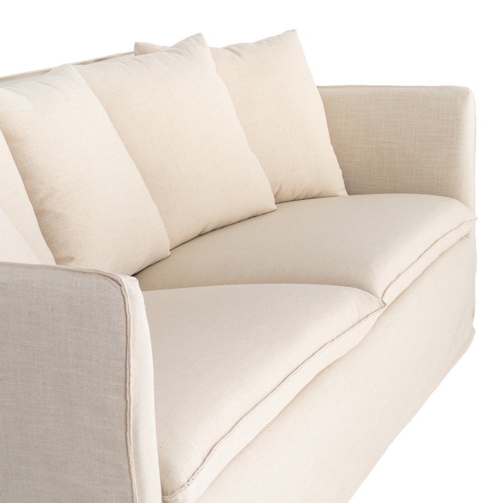 IXIA beige three-seat sofa with generous cushions - image 9