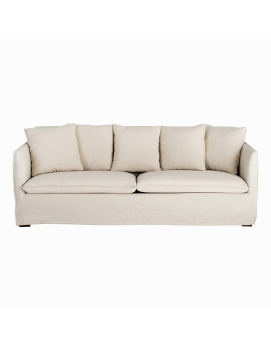 Taupefarbenes IXIA Dreisitzer-Sofa mit weichen Kissen - image 1