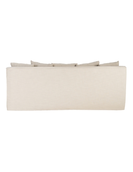 Sofá taupe IXIA de três lugares com almofadas macias - image 5