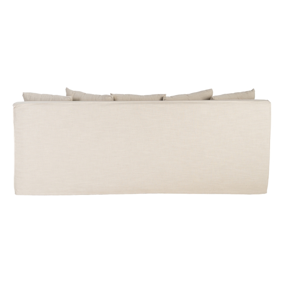 Sofá taupe IXIA de três lugares com almofadas macias - image 5