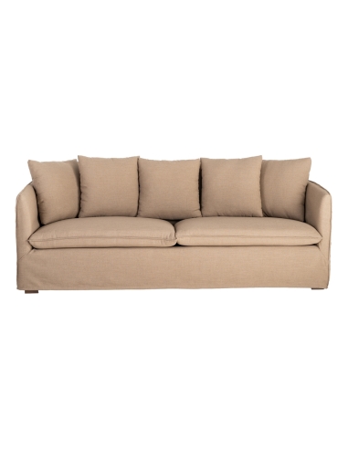 Braunes IXIA Dreisitzer-Sofa mit gestuften Kissen - image 1