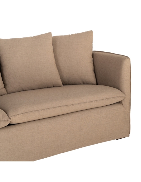 IXIA brown three-seat sofa with layered cushions - image 6