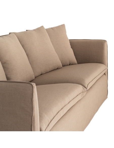 Braunes IXIA Dreisitzer-Sofa mit gestuften Kissen - image 9
