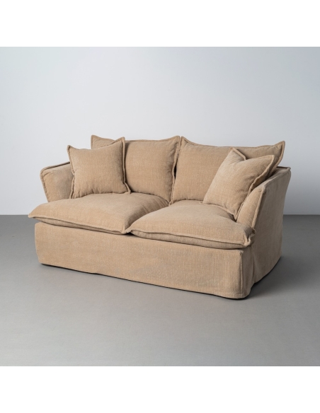 IXIA dark beige two-seat sofa with thick cushions - image 4