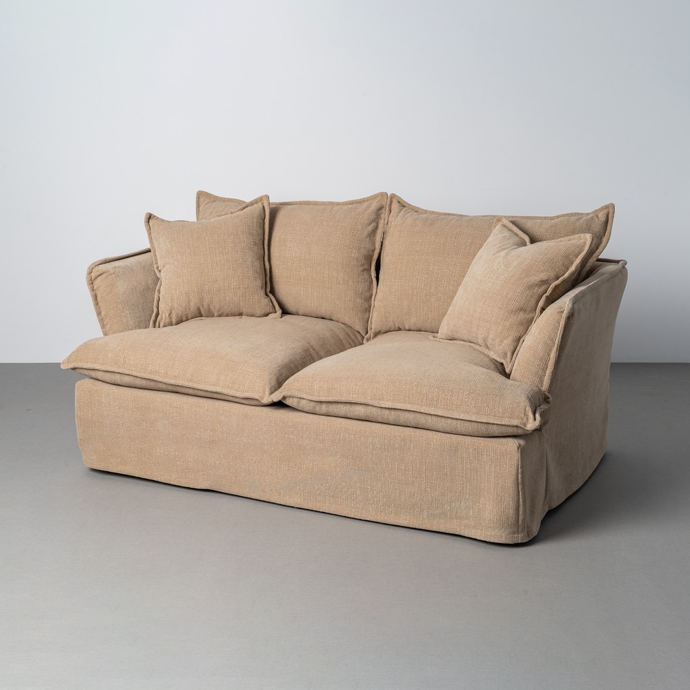 Dunkelbeiges IXIA Zweisitzer-Sofa mit dicken Kissen - image 4