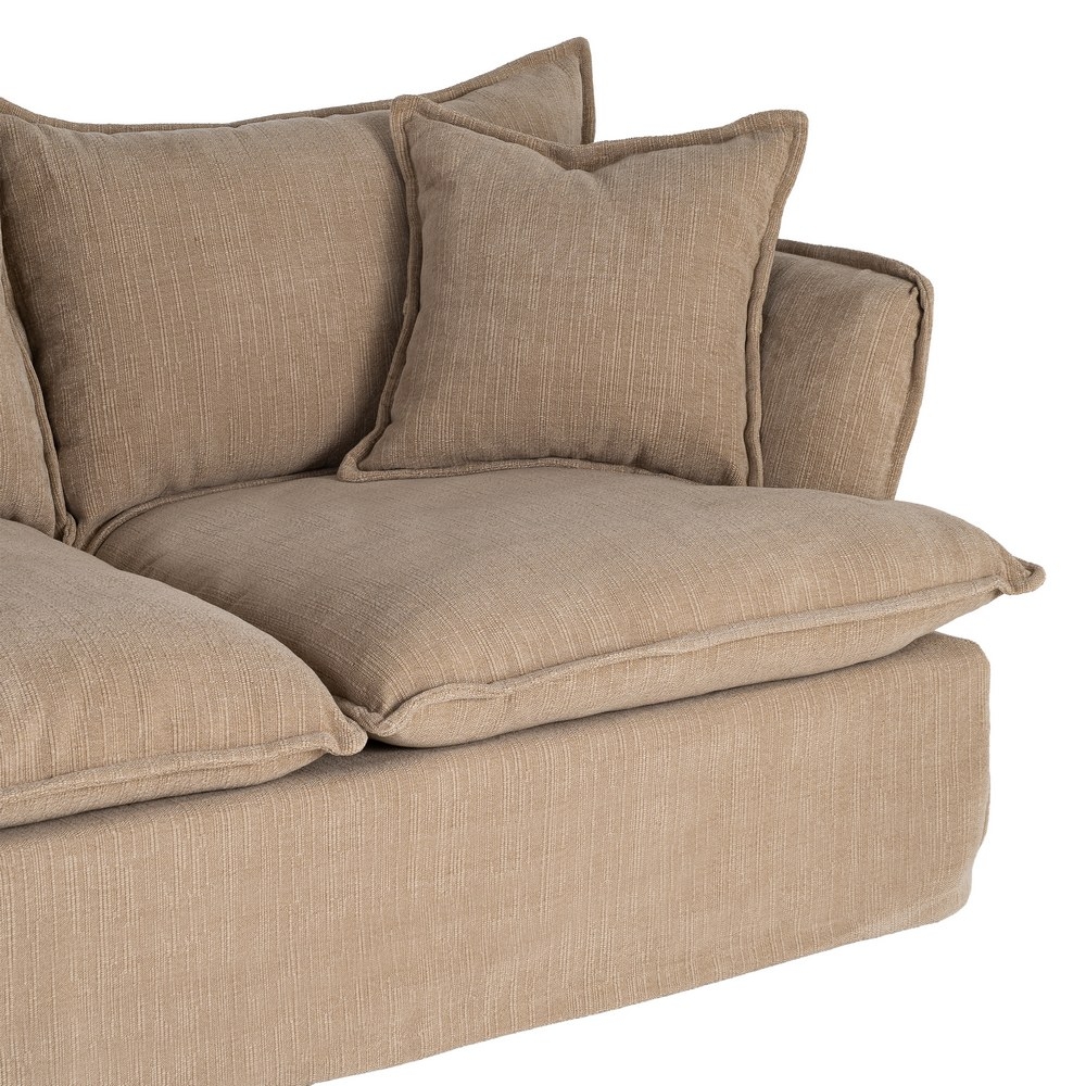 Divano beige scuro IXIA a due posti con cuscini spessi - image 6