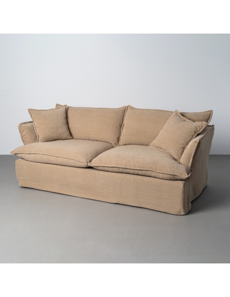 Großes dunkelbeiges IXIA Sofa mit Kederkissen - image 4
