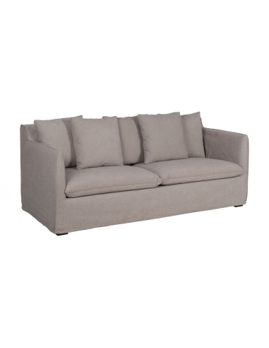 Taupefarbenes IXIA Sofa mit Kissen und geneigten Armen - image 1