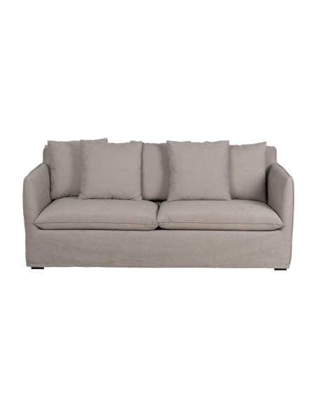 Taupefarbenes IXIA Sofa mit Kissen und geneigten Armen - image 4