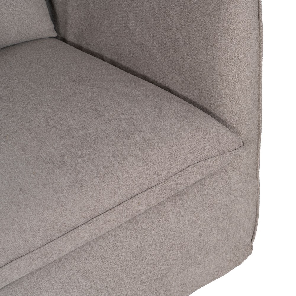 Taupekleurige IXIA bank met losse kussens en schuine armen - image 8