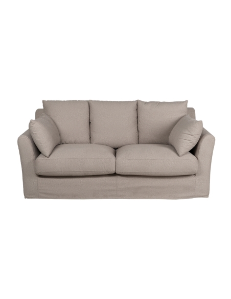 IXIA beige sofa with high back and rounded arms - image 1