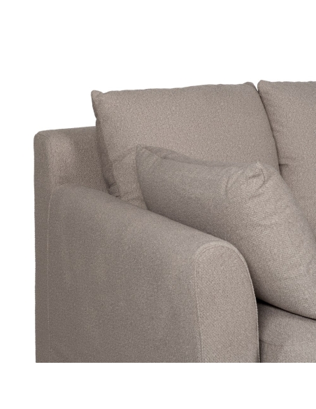 IXIA beige sofa with high back and rounded arms - image 6