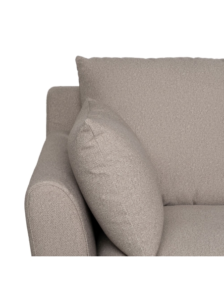 Beige IXIA bank met hoge rug en afgeronde armen - image 7