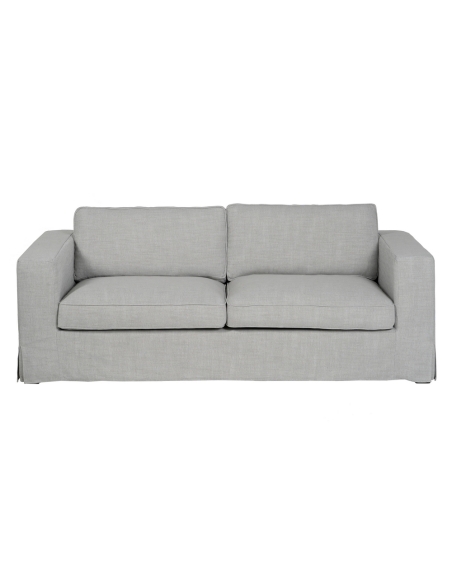 Sofá gris IXIA SIENA de tres plazas para salón claro - image 1