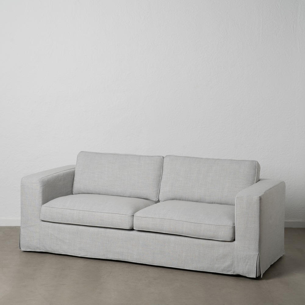 Sofá gris IXIA SIENA de tres plazas para salón claro - image 2