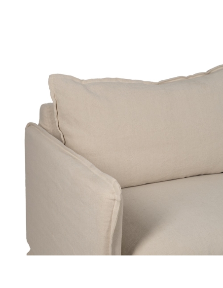 Grande divano crema IXIA a tre posti in cotone e lino - image 6