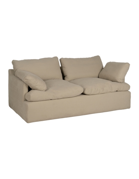 Beiges IXIA Zweisitzer-Sofa aus Baumwolle und Leinen mit Kissen - image 4
